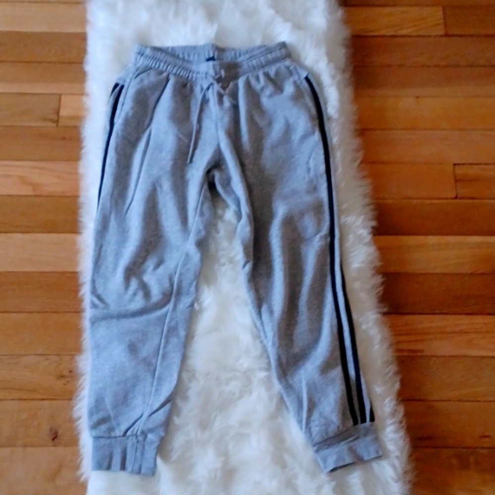 Adidas Heather Grey Sweatpants (closed bottom)